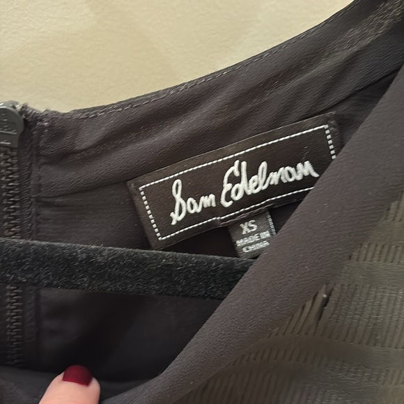 Sam Edelman leather zip back tank with sheer detail - Picture 3 of 4